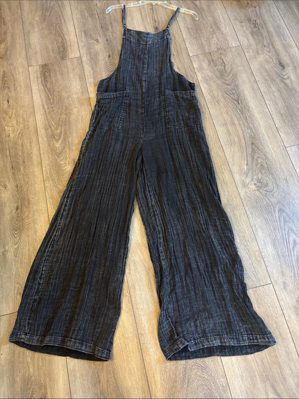 Wide-Leg  Cotton Boho Overalls